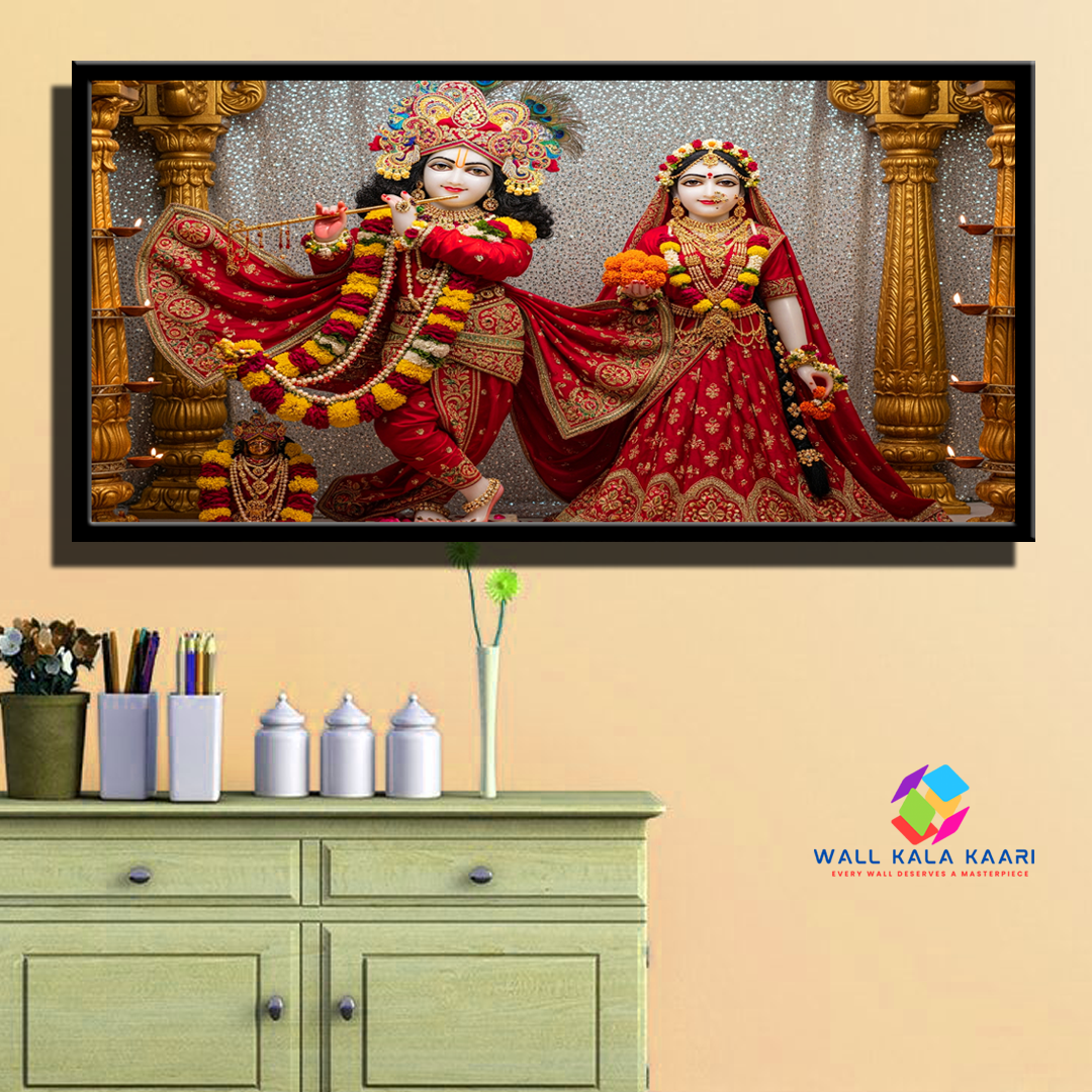 Radha Krishna Canvas – A Timeless Symbol of Eternal Love & Devotion.