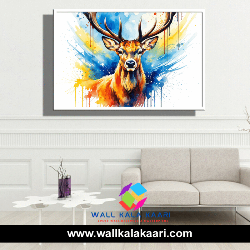 The quiet poetry of the forest, captured on canvas.