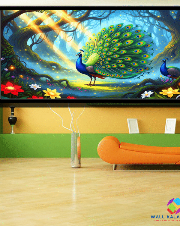 Peacock Canvas Wall Art – A Symbol of Beauty, Grace & Prosperity.