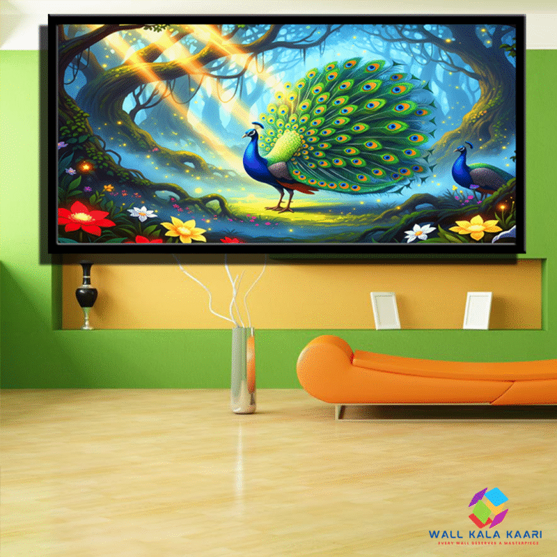 Peacock Canvas Wall Art – A Symbol of Beauty, Grace & Prosperity.