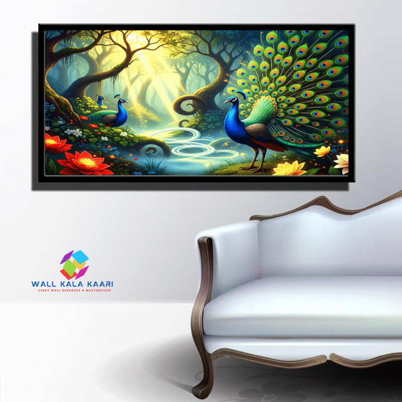 Majestic Peacock Canvas – Perfect Wall Decor for Living Room, Bedroom & Office.