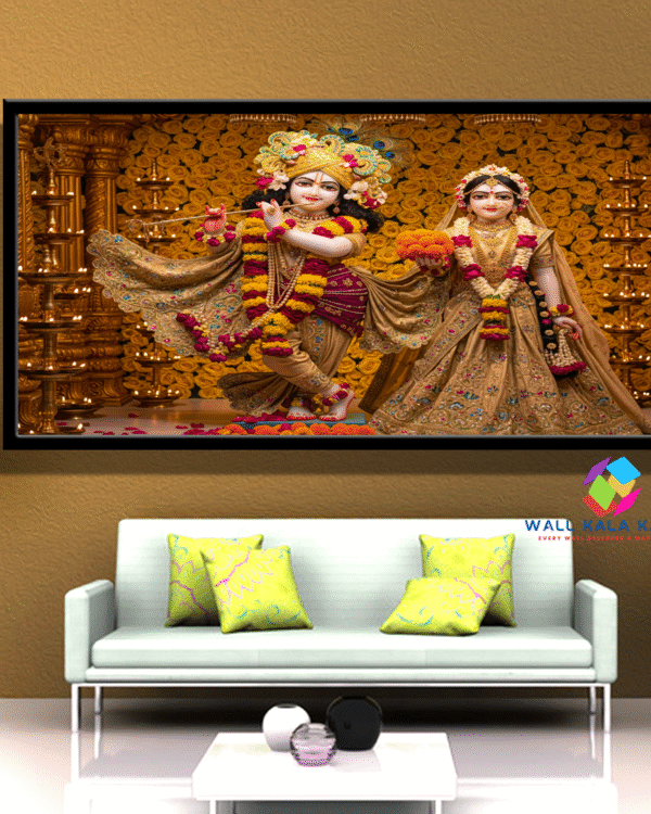 Radha Krishna Canvas Painting – Perfect Blend of Love, Grace & Divinity.