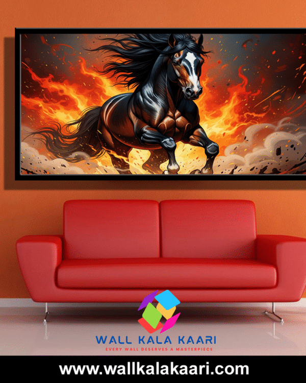 Add a touch of majestic charm to your walls with this horse canvas painting.