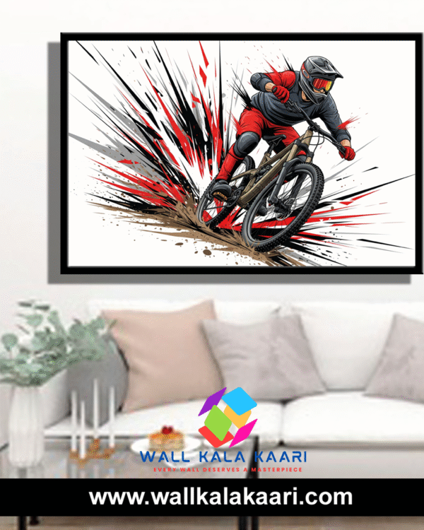 Life is like riding a bicycle – beautifully balanced on canvas.