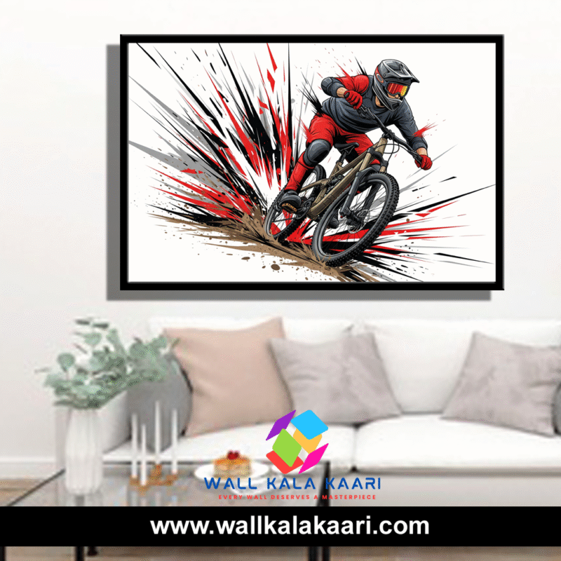 Life is like riding a bicycle – beautifully balanced on canvas.