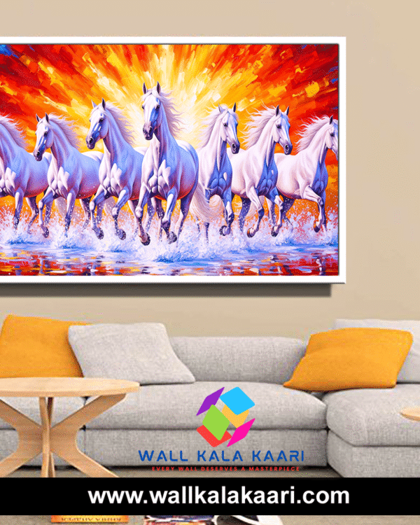 Bring home the power of 7 running horses – harmony, success, and good fortune.