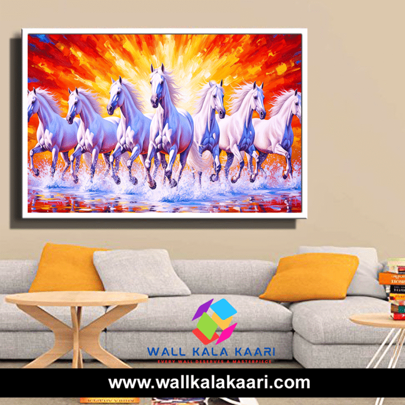 Bring home the power of 7 running horses – harmony, success, and good fortune.