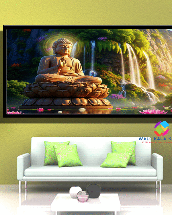 Lord Buddha Meditation Canvas – A Symbol of Peace, Wisdom & Enlightenment.